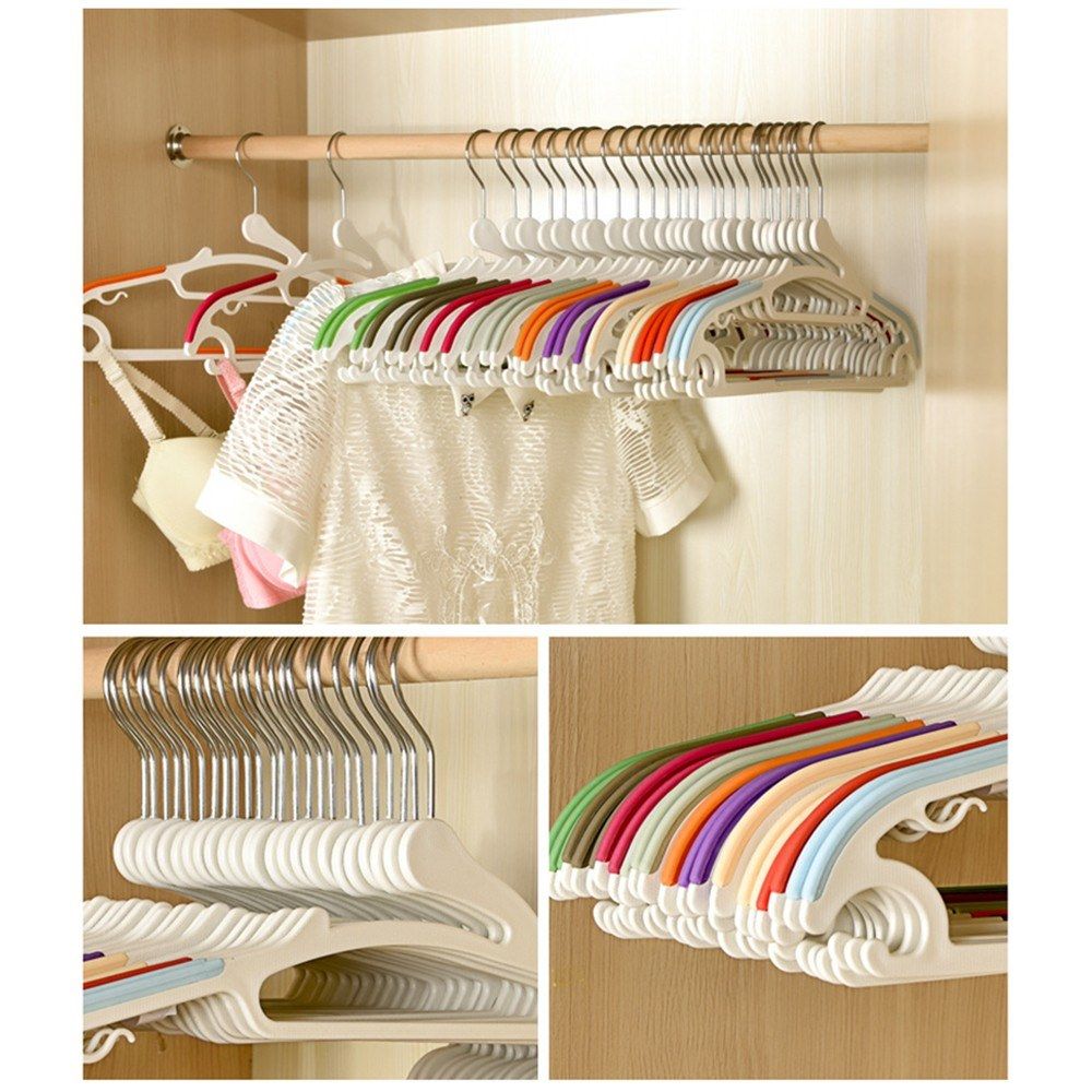 10 PCS/Set Multifunction Hangers ABS Metal Non Slip Wet And