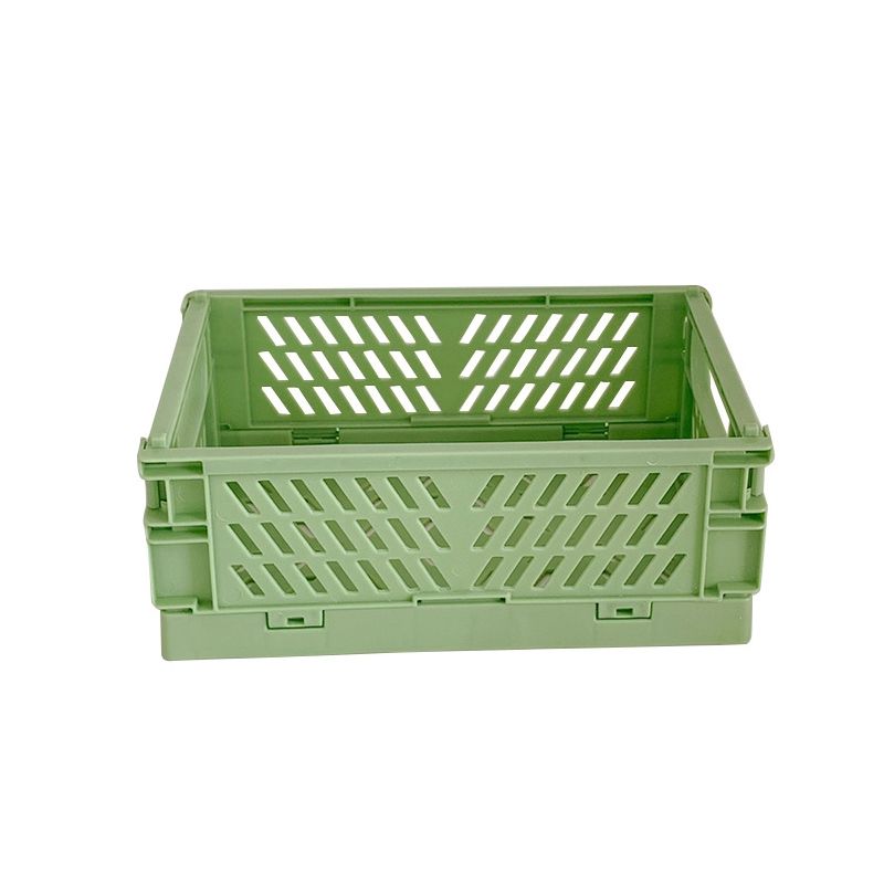 3 PCS Folding Plastic Storage Box, Size: Small (Green)