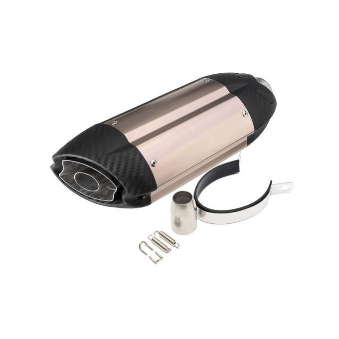 Motorcycle Exhaust Street Sport Bike Carbon Stainless Steel 51mm Muffler Titanium