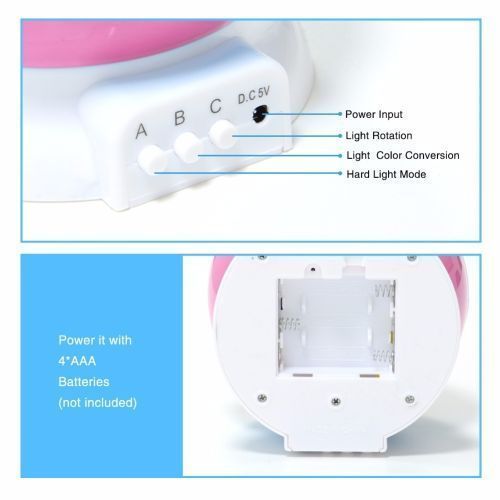 Portable Rotating LED Projector Night Light
