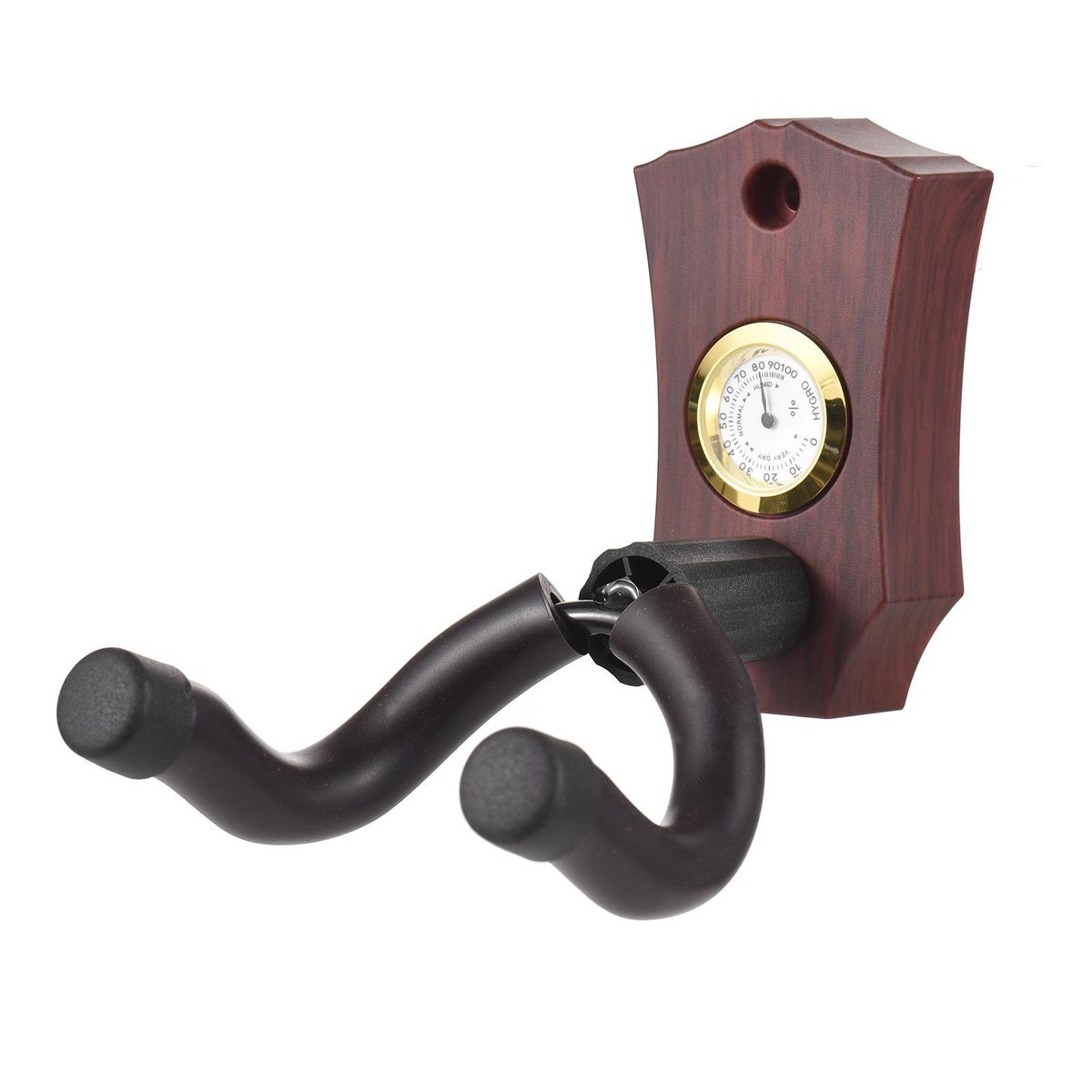 2-in-1 Guitar Wall Mount with Hygrometer Humidity Meter Guitar Wall Hanger Stringed Instrument Holder Solid Sturdy Wall Hook Hanger for Guitar Ukulele Mandolin
