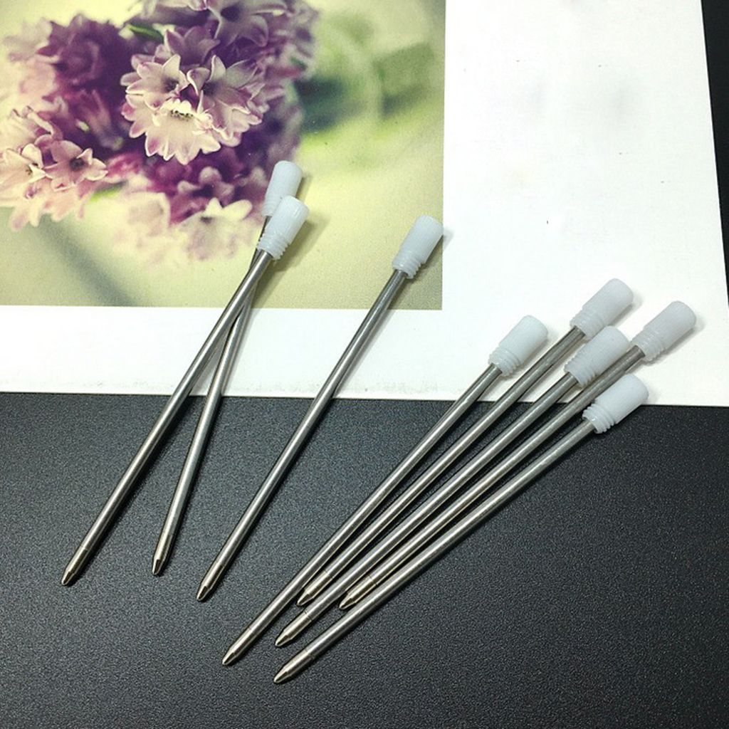 Pack Of 50 1mm Nib Metal Rollerball Pen Character Refills, Black