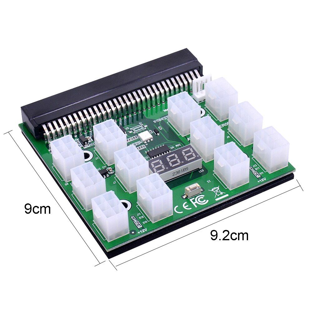 CHIPAL For 1200W 750W Breakout Board 6Pin Connector PSU GPU