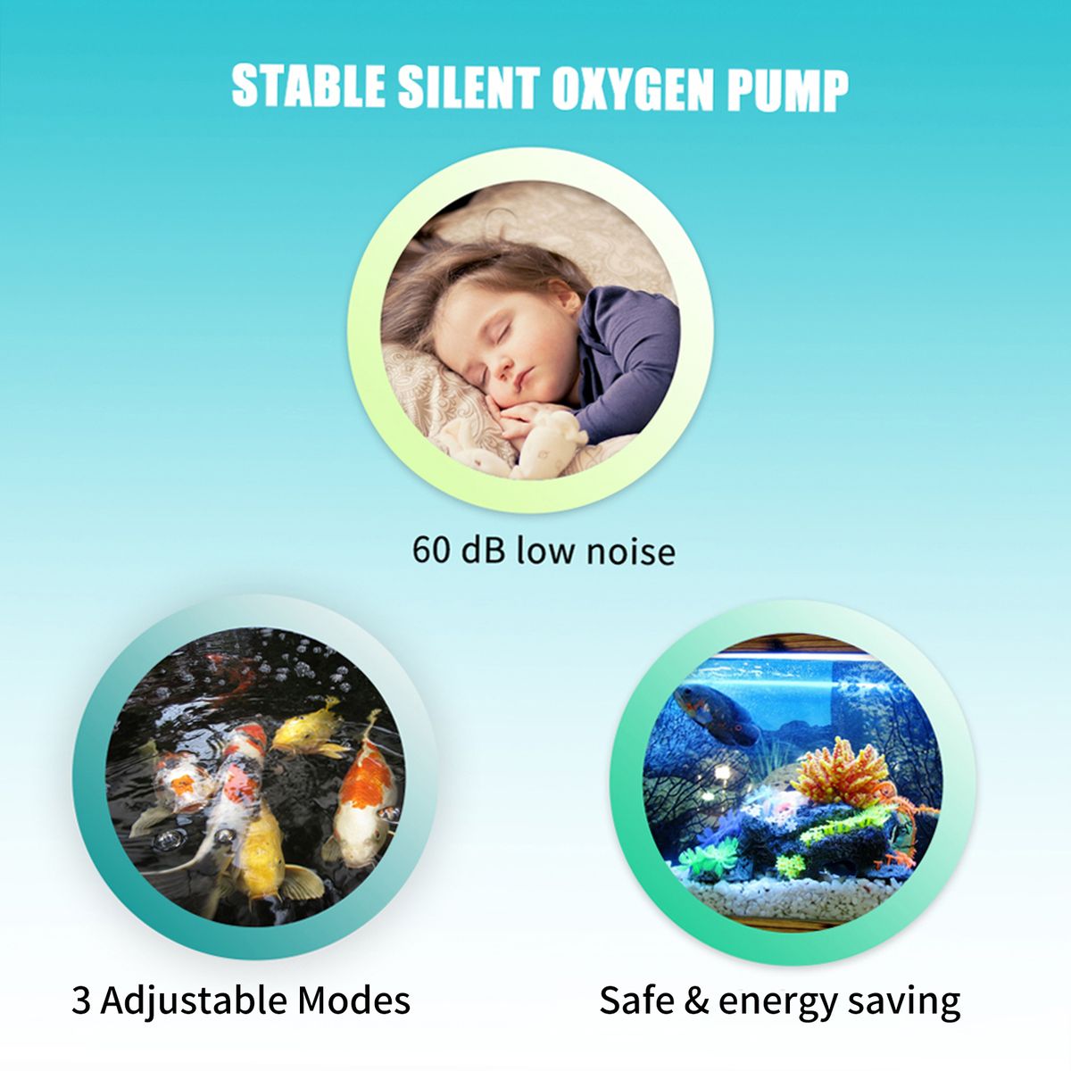 10W Solar Oxygen Pump With Pipe Air Stone Bracket Fish Tank