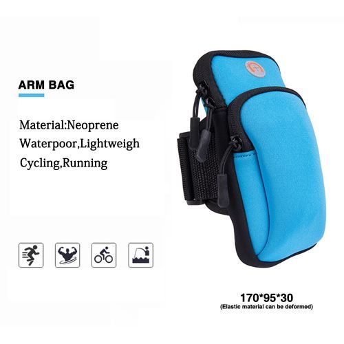 Double Pocket  Waterproof Neoprene Arm Bag  Armband  For Outdoor Sport