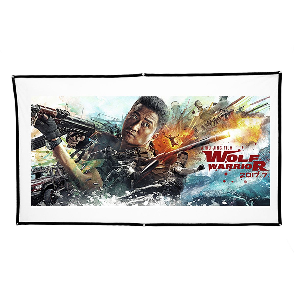 70 Inch Portable Projector Screen HD 16:9 Foldable