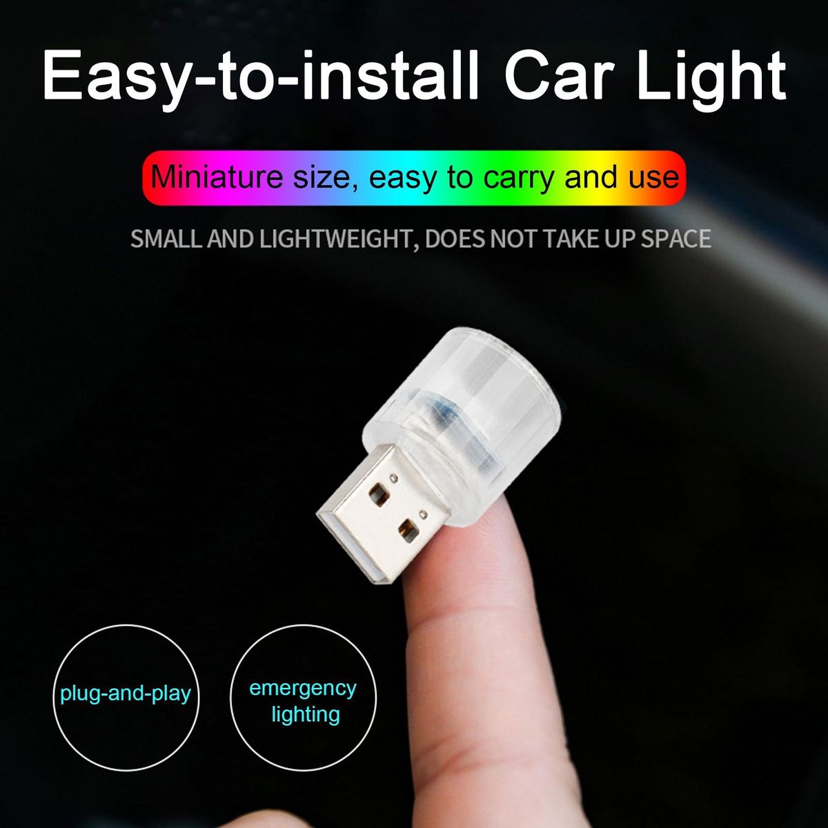 Mini Usb Light Mini Usb Car Lamp Portable Led Atmosphere for Emergency Red