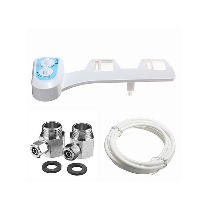 T8230 Nozzle Hot Cold Water Sprayer Non-Electric Bathroom Bidet Toilet Seat Attachment White