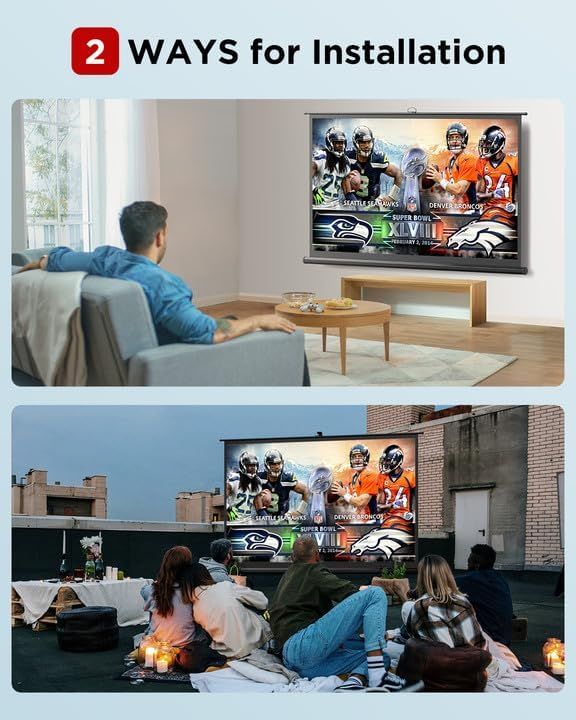 100 Inches 4:3 Wall Hanging Big Size Projector Screen