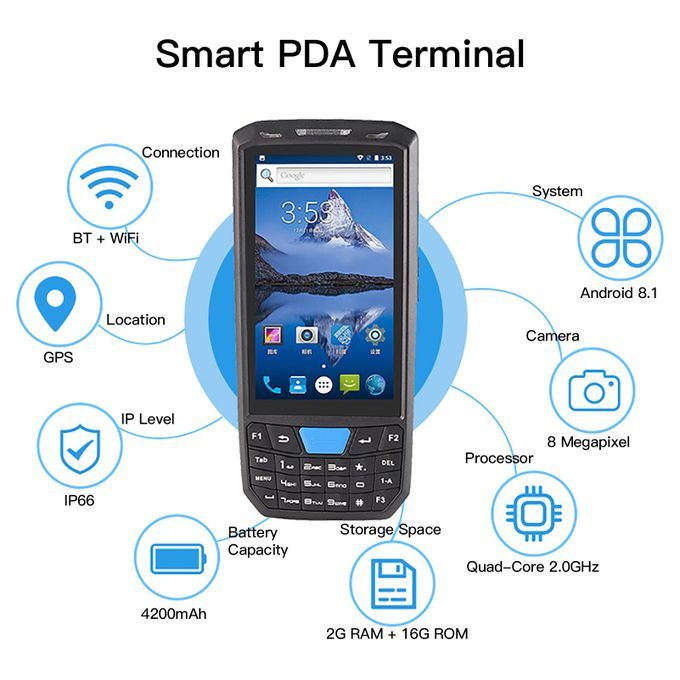 Android 8.1 PDA Handheld POS Terminal Honey-Well 1D/2D/QR