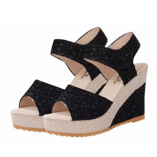 Ladies Fashion Flat Slope With Velcro Casual Sandals
