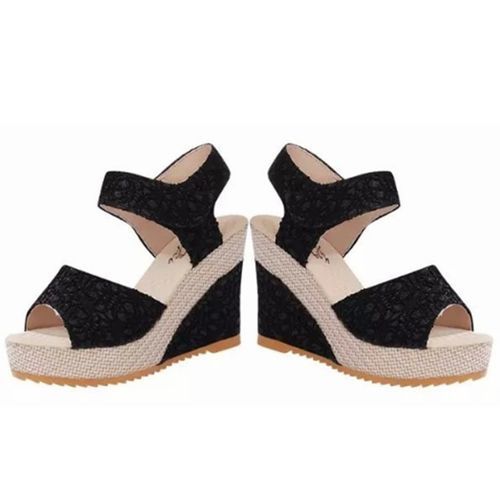 Ladies Fashion Flat Slope With Velcro Casual Sandals