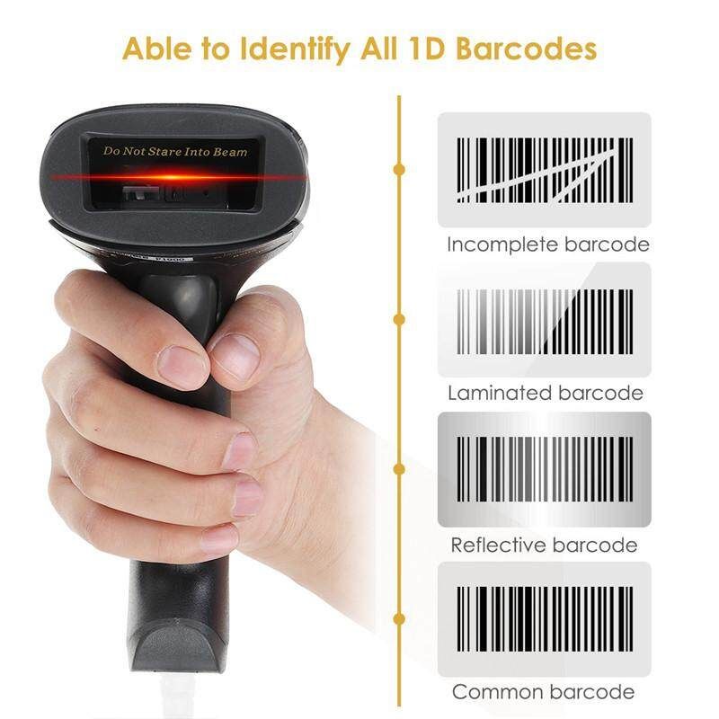 2in1 2.4G USB Wireless/Wired Barcode Scanner Laser Handheld Reader Bar For For Supermarket Library Express Company Retail Store Warehouse