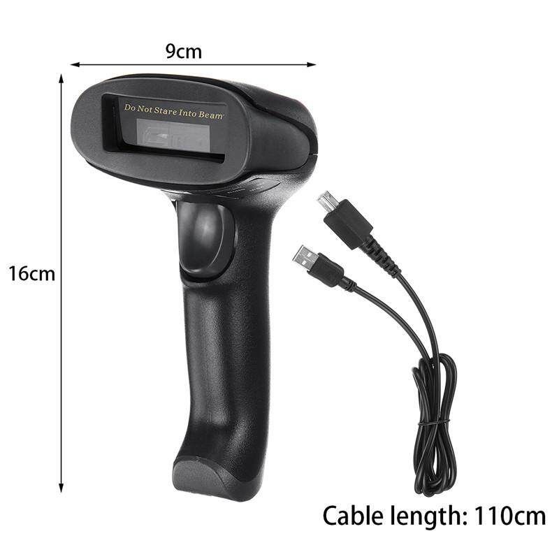 2in1 2.4G USB Wireless/Wired Barcode Scanner Laser Handheld Reader Bar For For Supermarket Library Express Company Retail Store Warehouse