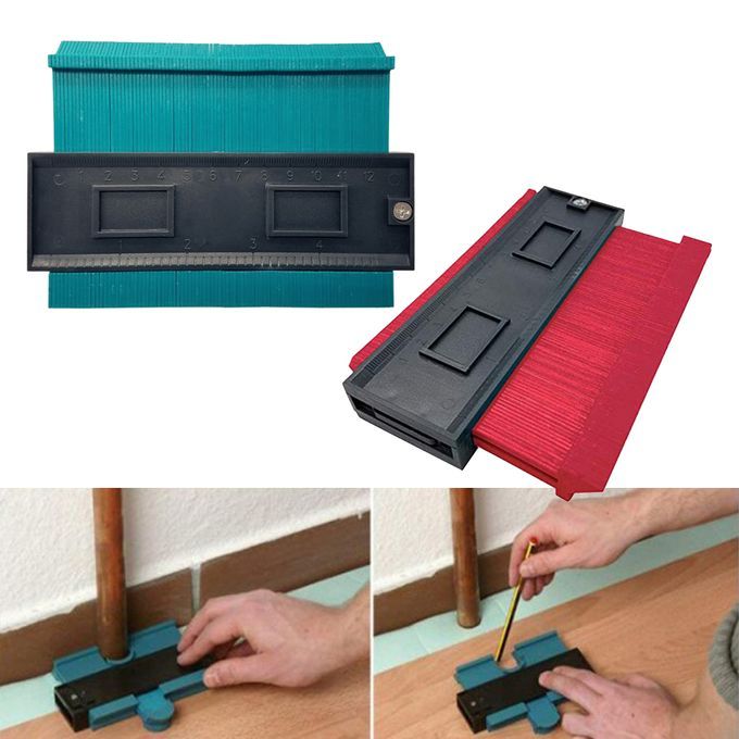 2pcs  Gauge Profile Copy Gauge Ruled Measure Tool Green Red