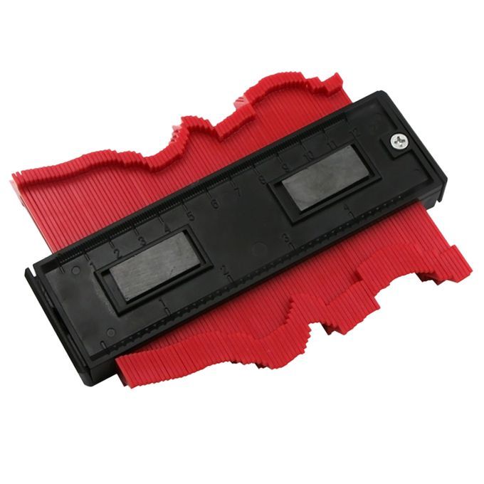 2pcs  Gauge Profile Copy Gauge Ruled Measure Tool Green Red
