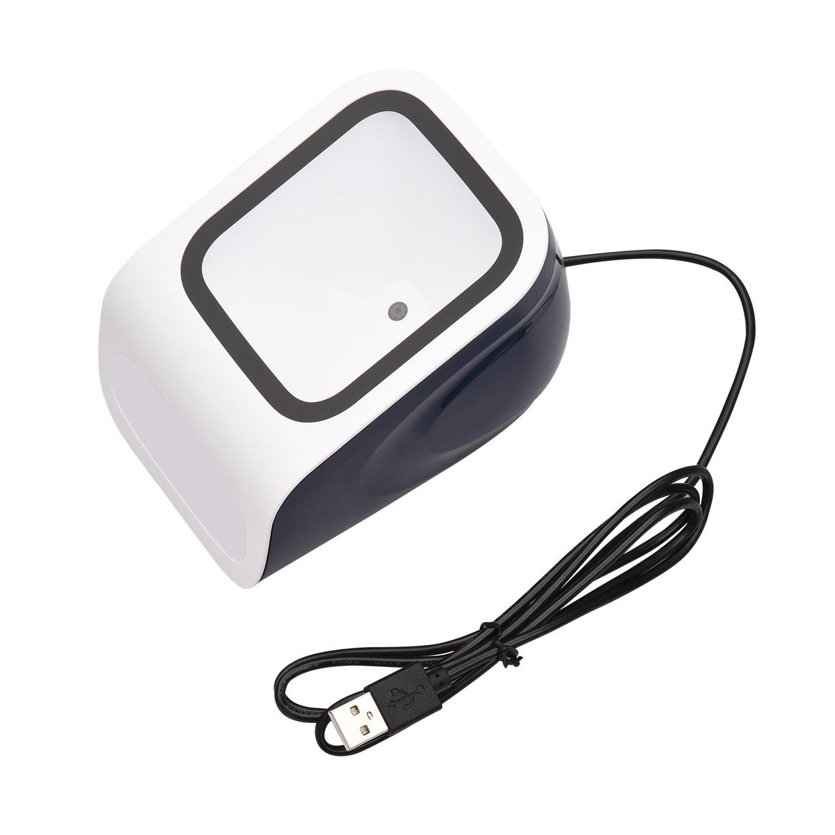 1D 2D QR Desktop Barcode Scanner Platform Hands-free USB Wired Bar Code Reader Scanner Plug&Play Compatible with Window Android System Large Scanning Window for Supermarket Library Retail Store Mobile Payment Computer Screen 