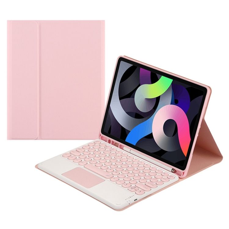 Round Cap Bluetooth Keyboard Leather Case For Samsung Galaxy Tab S6 Lite