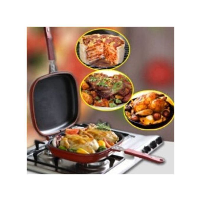 Dessini ITALIAN Double Sided Grill Non-Stick Fry Pressure Pan(Best Quality)