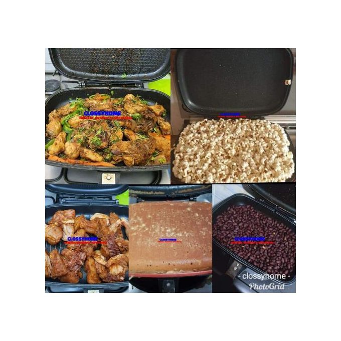 Dessini ITALIAN Double Sided Grill Non-Stick Fry Pressure Pan(Best Quality)