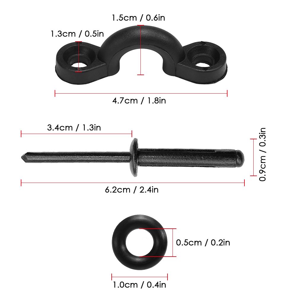 Kayak Bungee Deck Loops Kit Tie Down Pad Eye Deck Loops
