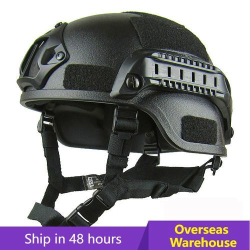 Sports Safety Paintball Helmet Tactical Airsoft Helmet Outdoor Riding Protect Equipment ABS Bicycle Motorcycle Helmet MtbHelmet(#Black)