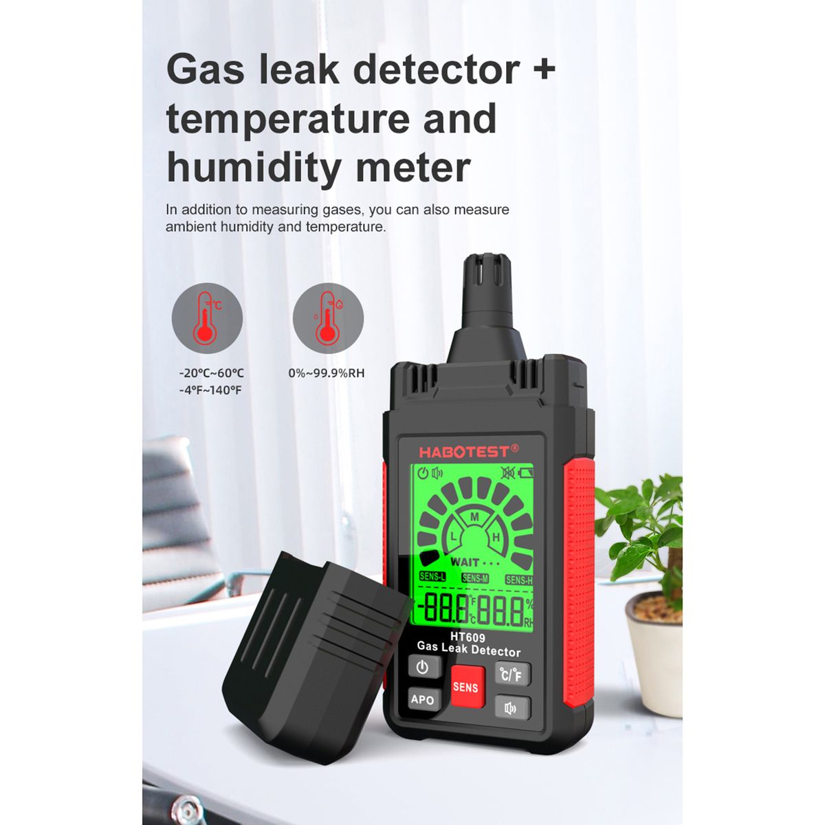 HT609 Gas Leak Detector Combustible Gas Detector