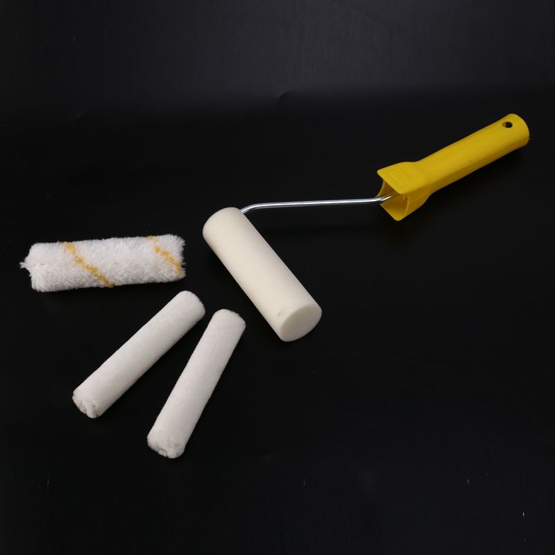 9Pcs Foam Paint Roller Tray Set 4-Inch Mini Roller Cover