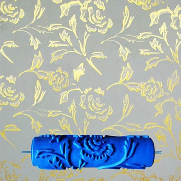 7inch Embossed Peony Flower Pattern  Roller New Decorative