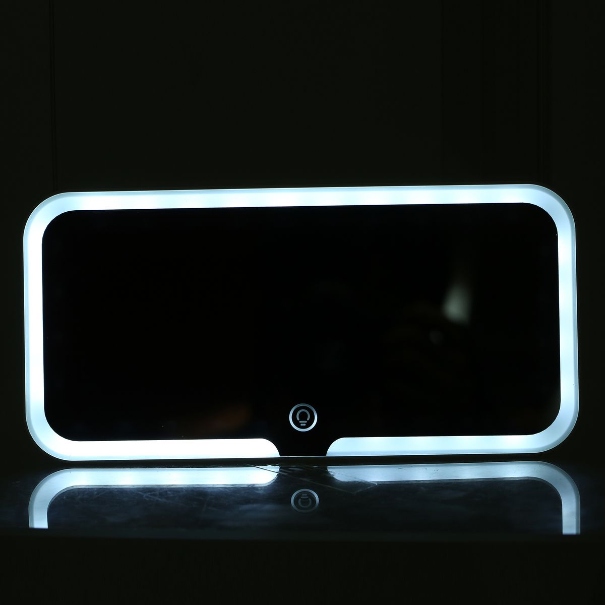 Car Vanity Mirror With LED Light Co-Pilot Sun Visor Makeup