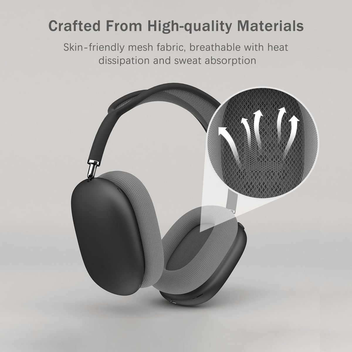 Mesh Fabric Earpads Replacement Headphones Cushion Easy to Install Compatible with Apple/AirPods Max