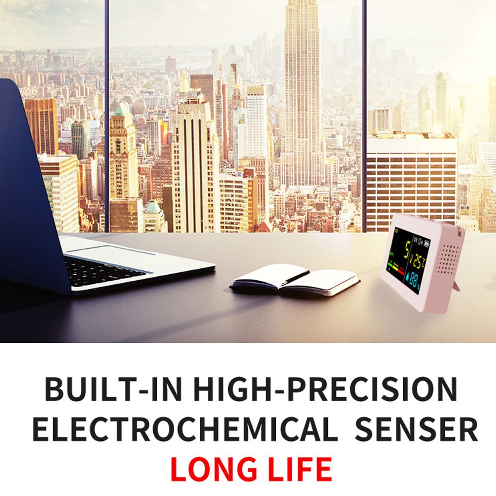 Portable Air Quality Meter 3in1 CO Temperature And Humidity