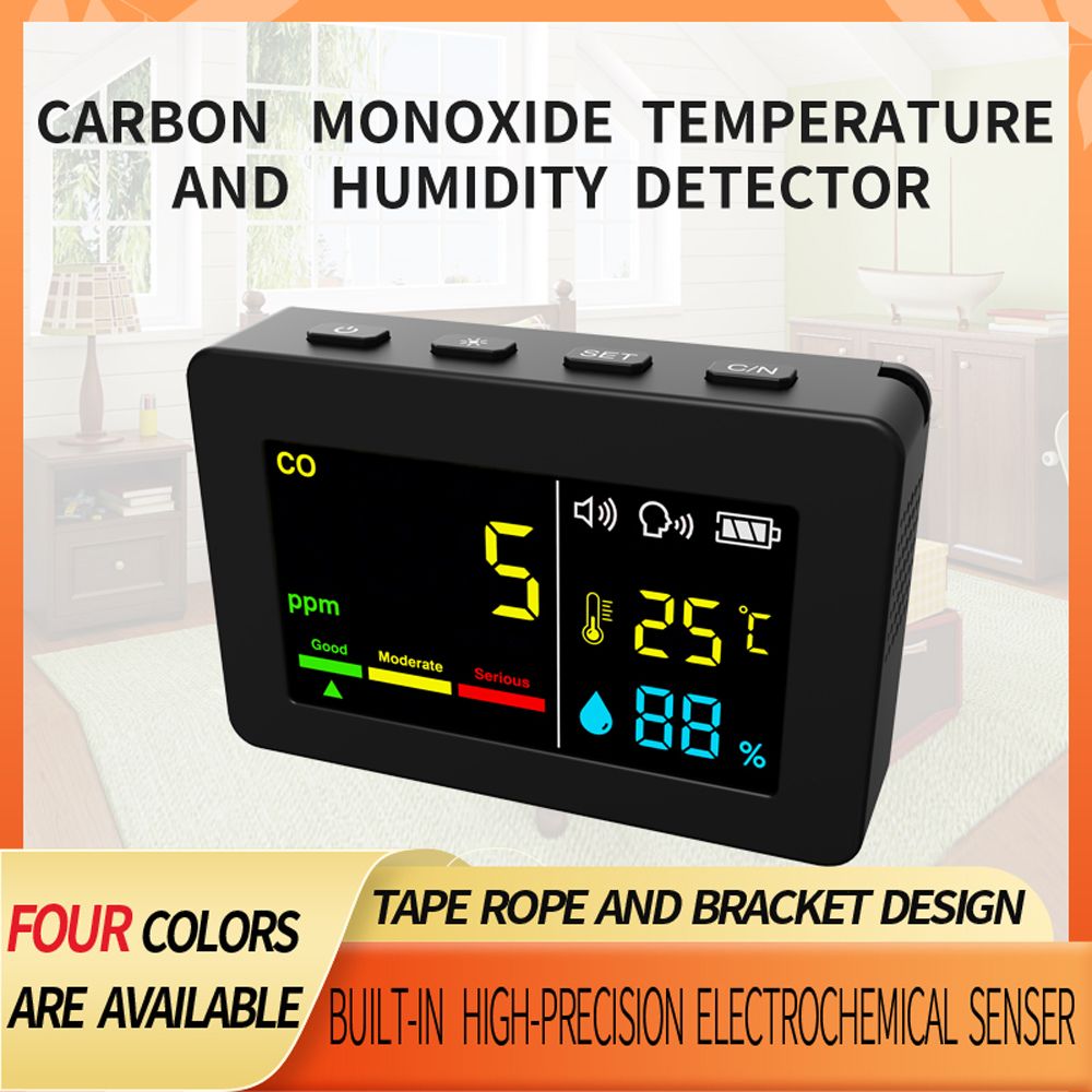 Portable Air Quality Meter 3in1 CO Temperature And Humidity