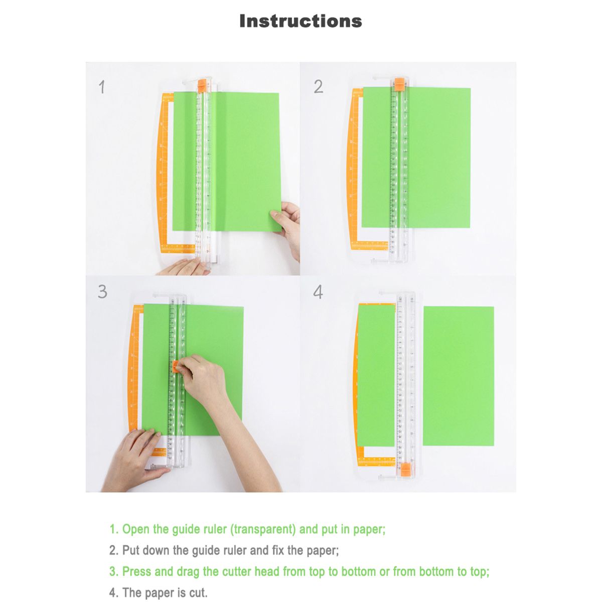 Portable A4 Sliding Paper Cutter 12.6 Inch Cut Length Paper