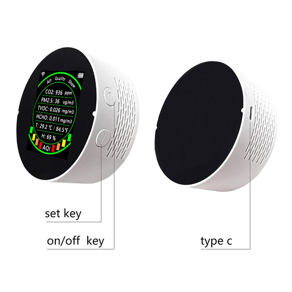 7In1 Multifunctional Air Quality Meter Pm2.5 Co2 Tvoc Hcho