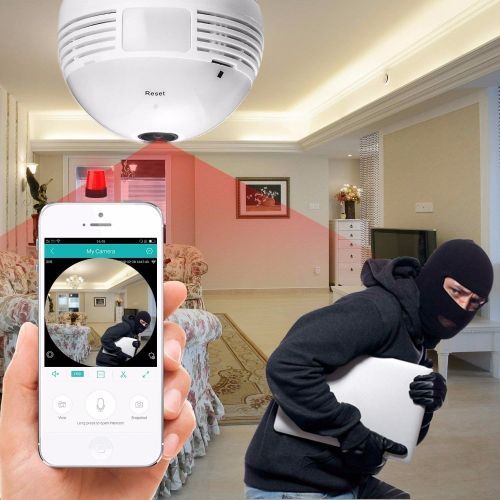 Super Quality 360 Degree Panorama 1080p Camera Wifi IP Light Bulb CCTV Night Vision