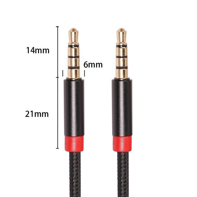 3.5mm Male To Male Stereo Audio AUX Cable Cord Fit For PC IPad MP3 Car
