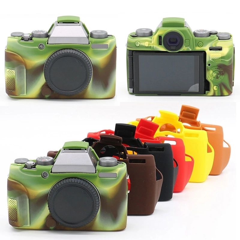 Richwell Soft Silicone TPU Skin Body Rubber Camera Case Bag Full Cover For Fujifilm Fuji X-T100 Digital Camera(Coffee)