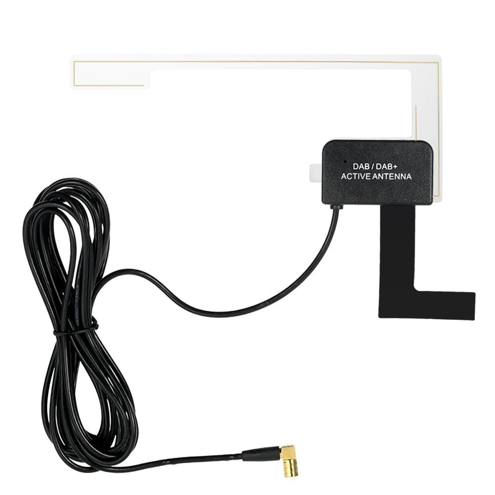Car Radio Antenna Digital DAB DAB+ Active Antenna SMB Right Angle Connector Universal