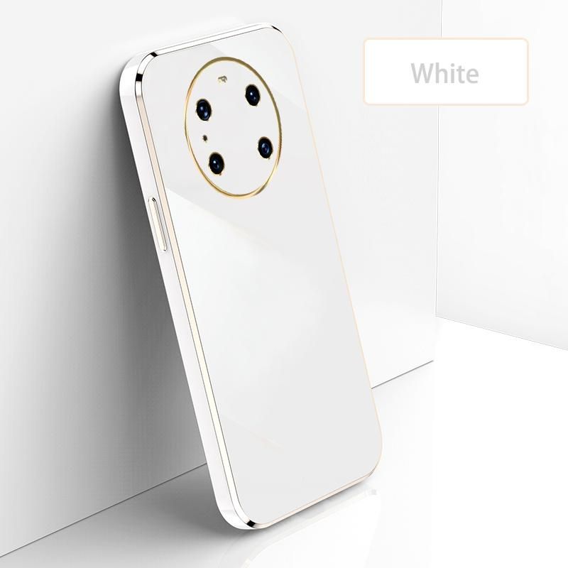 Ultra Thin Plating Phone Case for Huawei Mate 40 Pro 4G 5G Mate 40E Pro Lens Protection soft Phone Back Cover-White