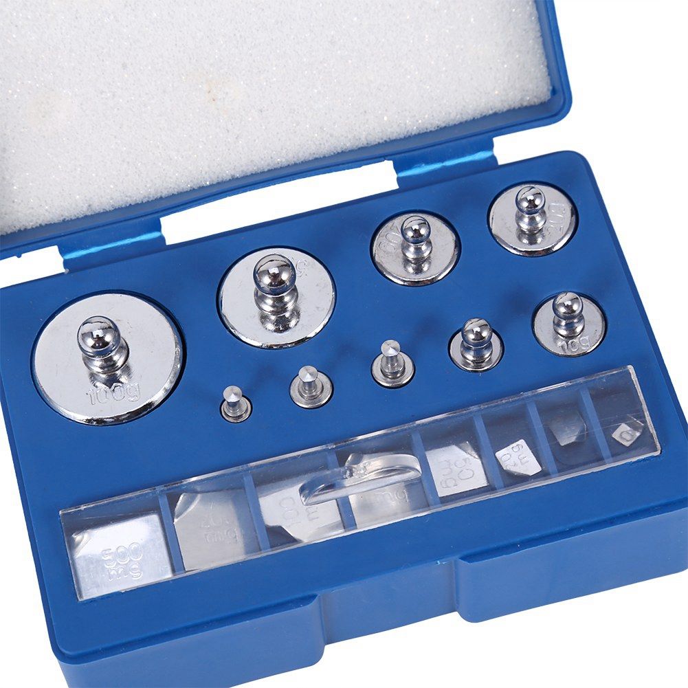 17Pcs 10mg-100g Grams Precision Calibration Weight Set Test Jewelry S