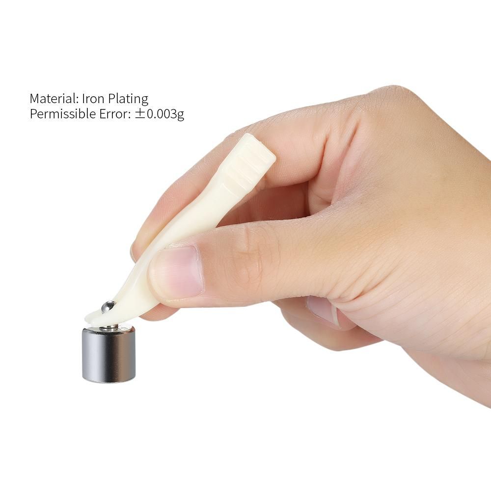 6pcs Weight 5g 10g 2x20g 50g 100g Grams Precision Calibration Weights Kit Set Total 200g with Tweezer for Balance Scale
