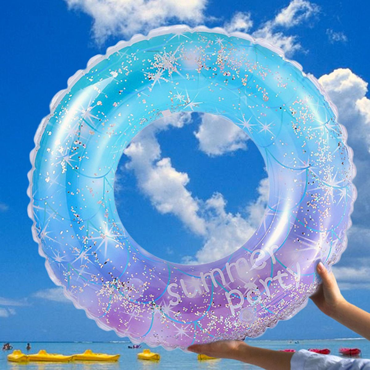 Inflatable Pool Float Swim Tube Summer Party Decor Pool Without Handle