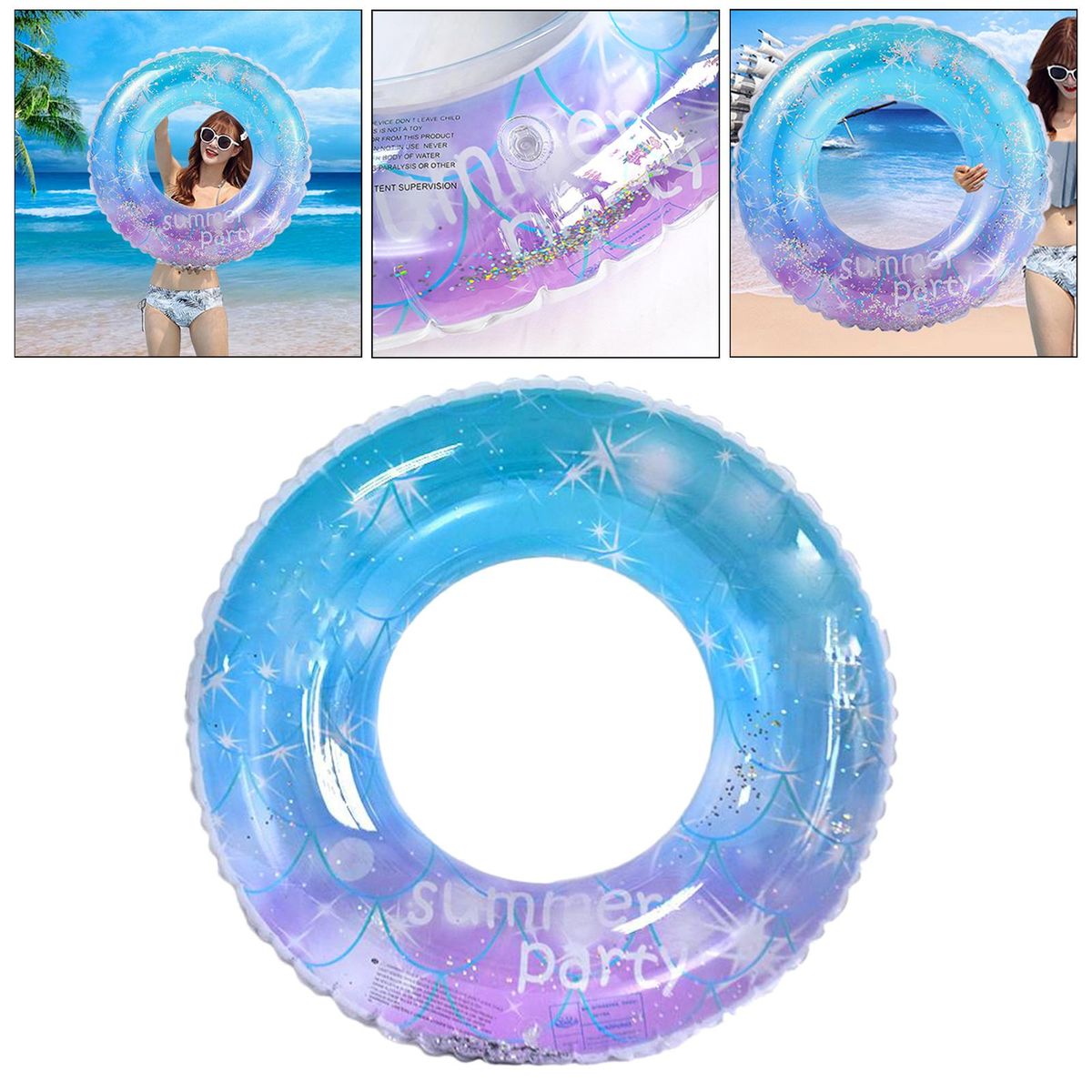 Inflatable Pool Float Swim Tube Summer Party Decor Pool Without Handle