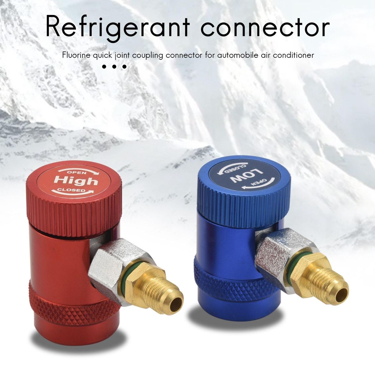 Car Auto AC High / Low Side R1234yf Quick Couplers Adapters Conversion Kit With Manual Couplers