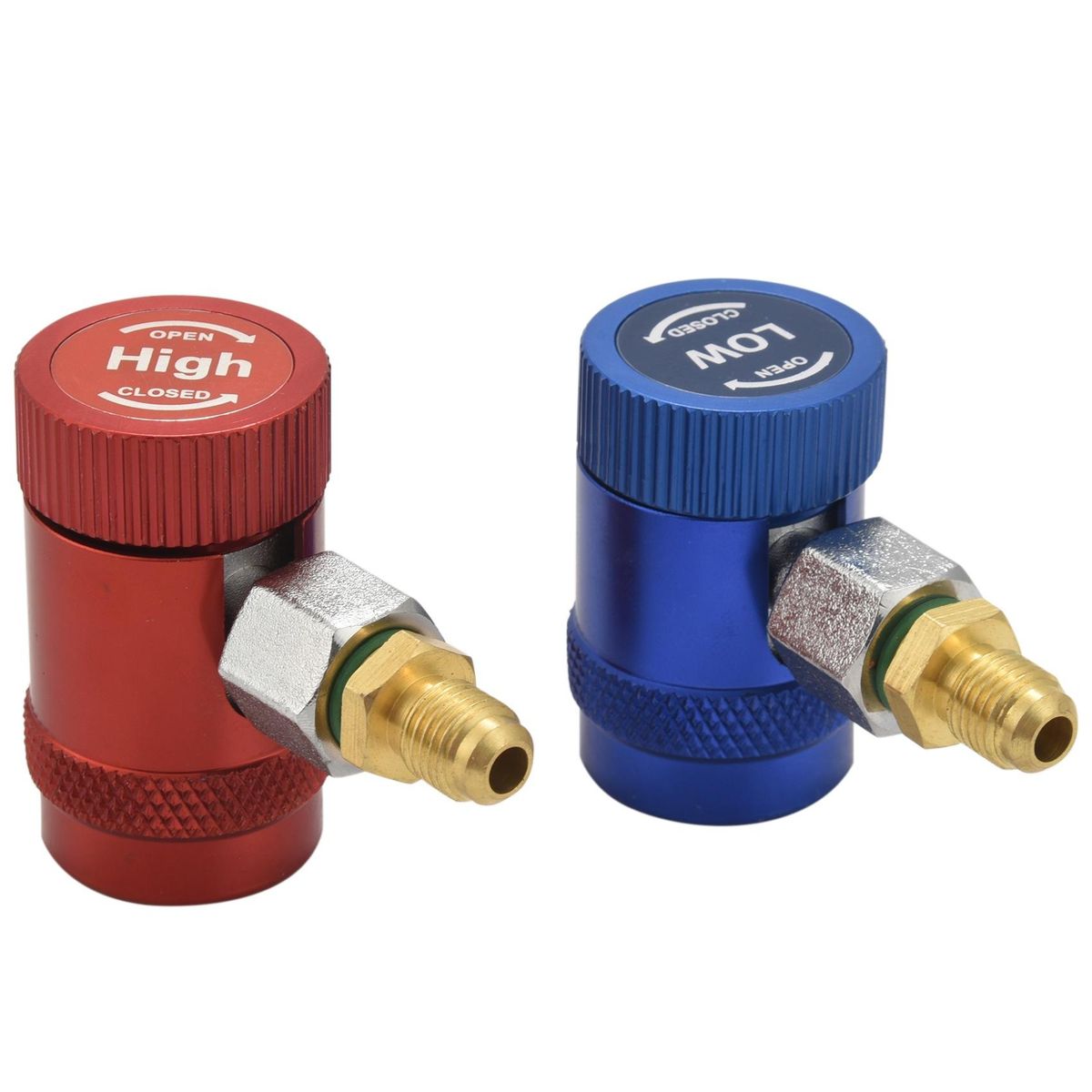Car Auto AC High / Low Side R1234yf Quick Couplers Adapters Conversion Kit With Manual Couplers