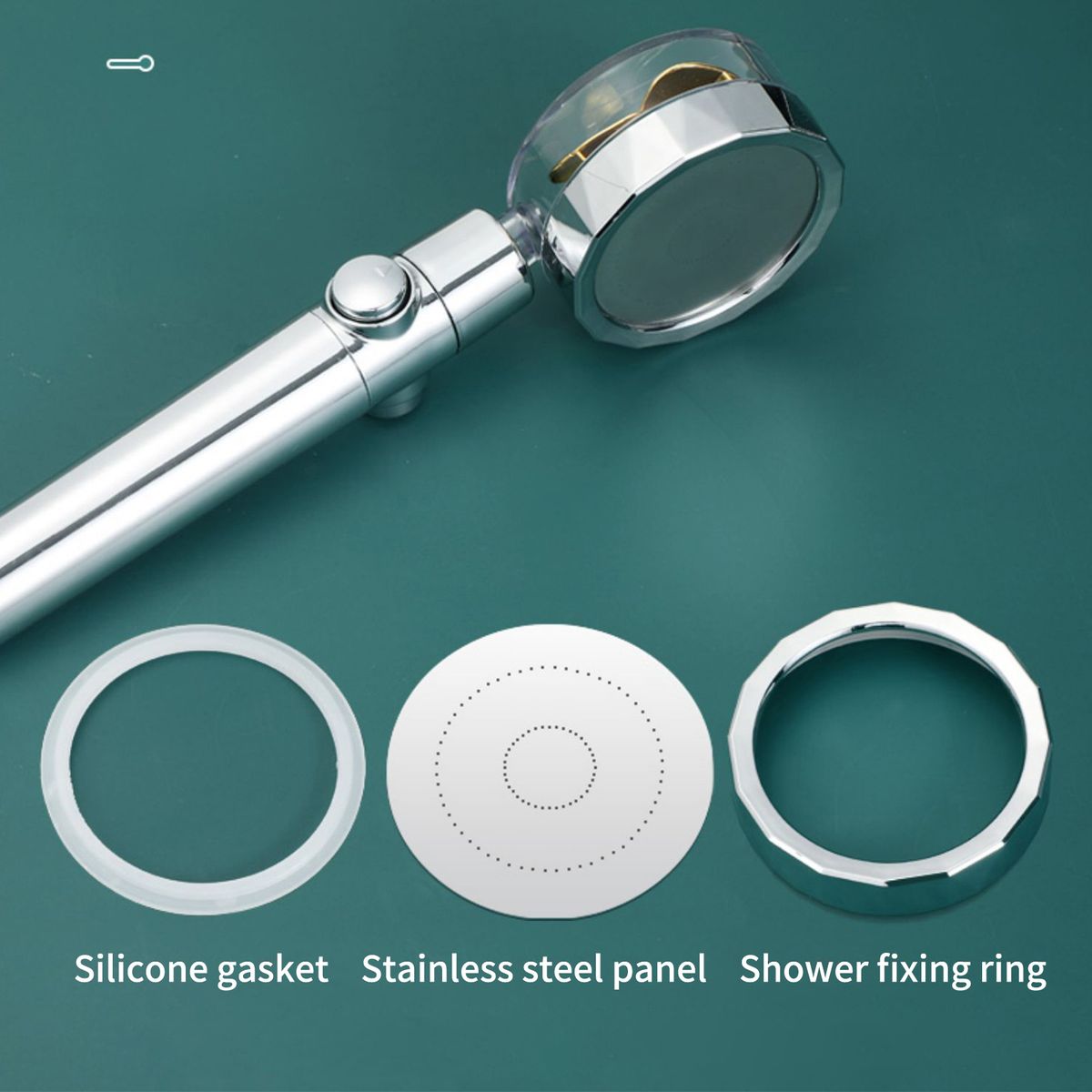 Handheld Shower Head With Turbo Fan ON/Off Pause Switch