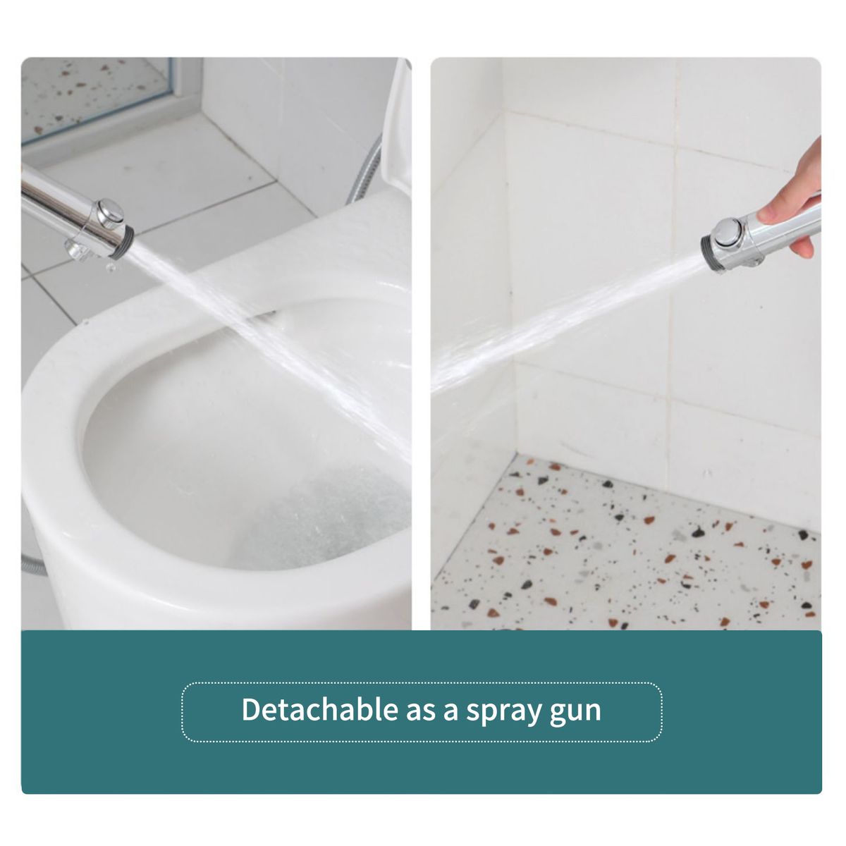 Handheld Shower Head With Turbo Fan ON/Off Pause Switch