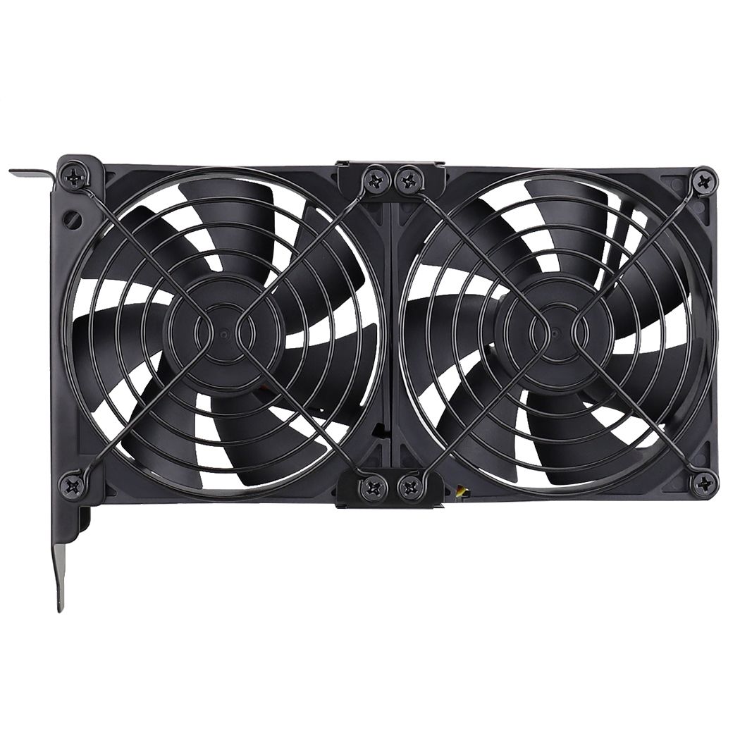 Gdstime Universal Desktop Computer VGA Cooler Partner Ultra Quiet Chassis PCI Graphics Card Double&Triple Fan Radiator 8CM Dual 2800RPM