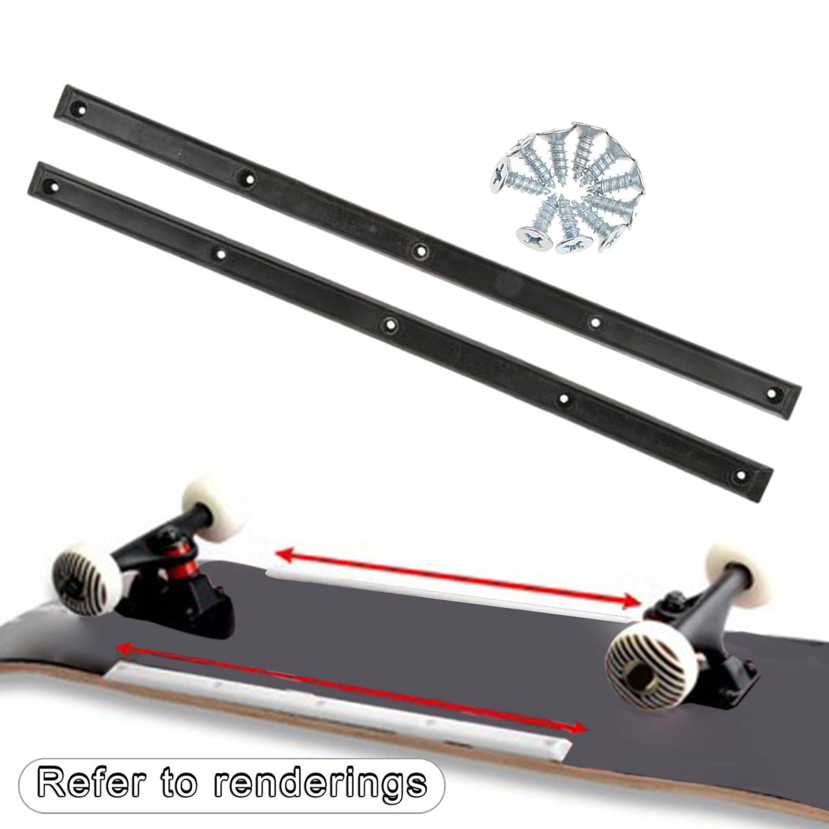 Replacement Longboard Nose Tail Black